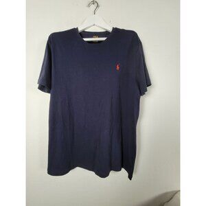 Polo Ralph Lauren Navy Blue Custom Slim Fit T-Shirt XL Mens Crew Neck Casual Tee